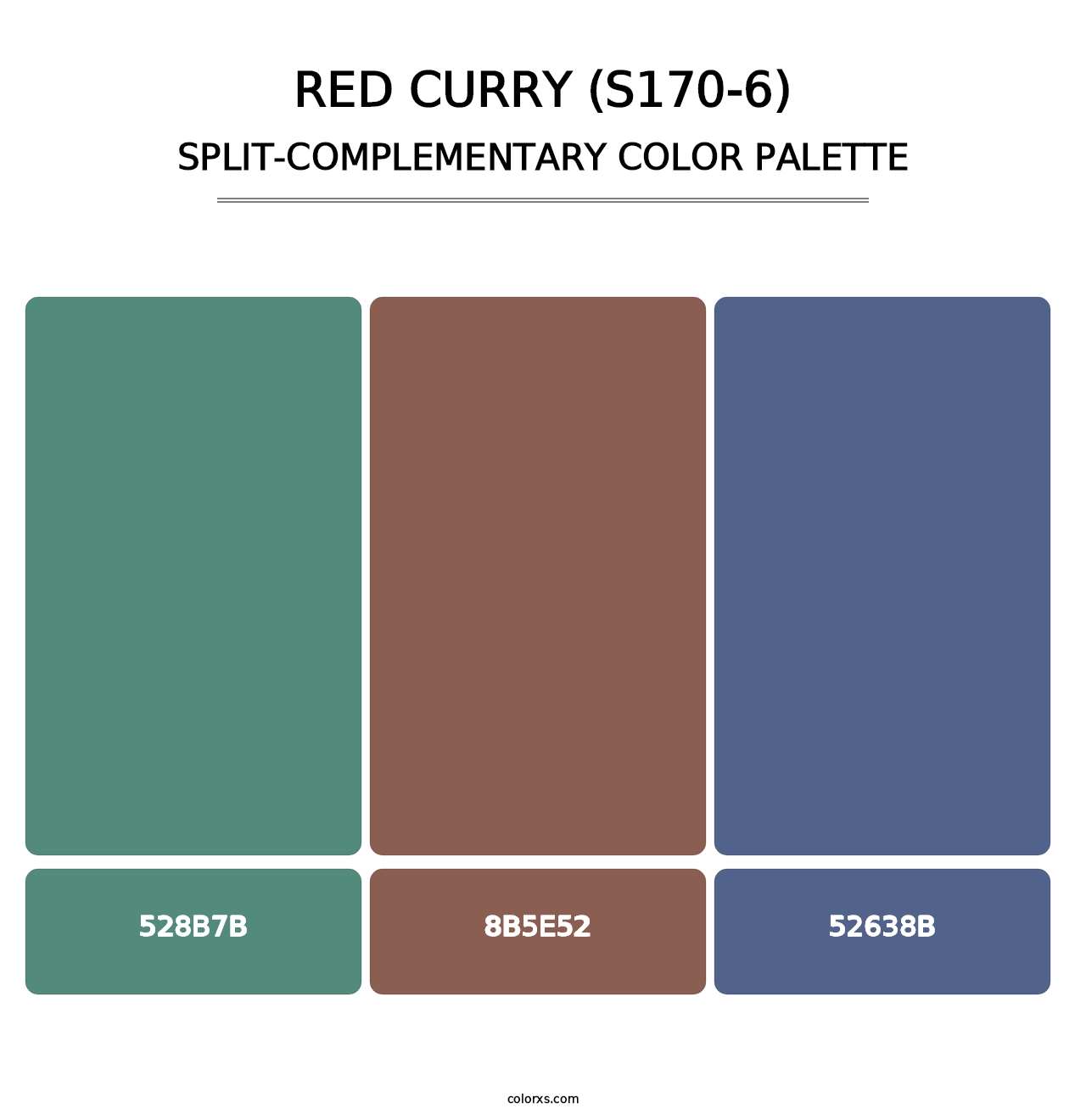 Red Curry (S170-6) - Split-Complementary Color Palette