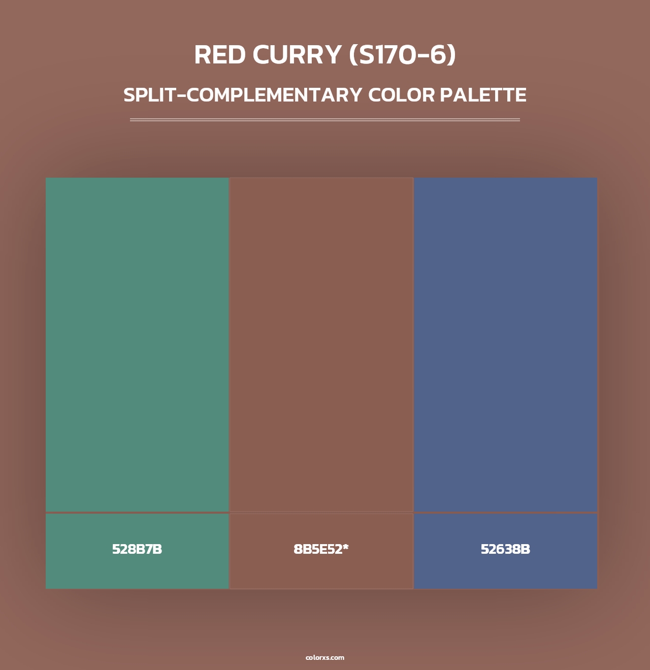 Red Curry (S170-6) - Split-Complementary Color Palette