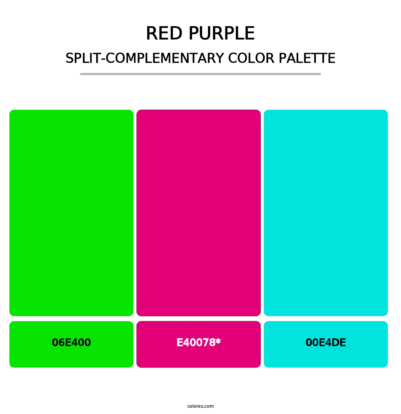 Red Purple - Split-Complementary Color Palette