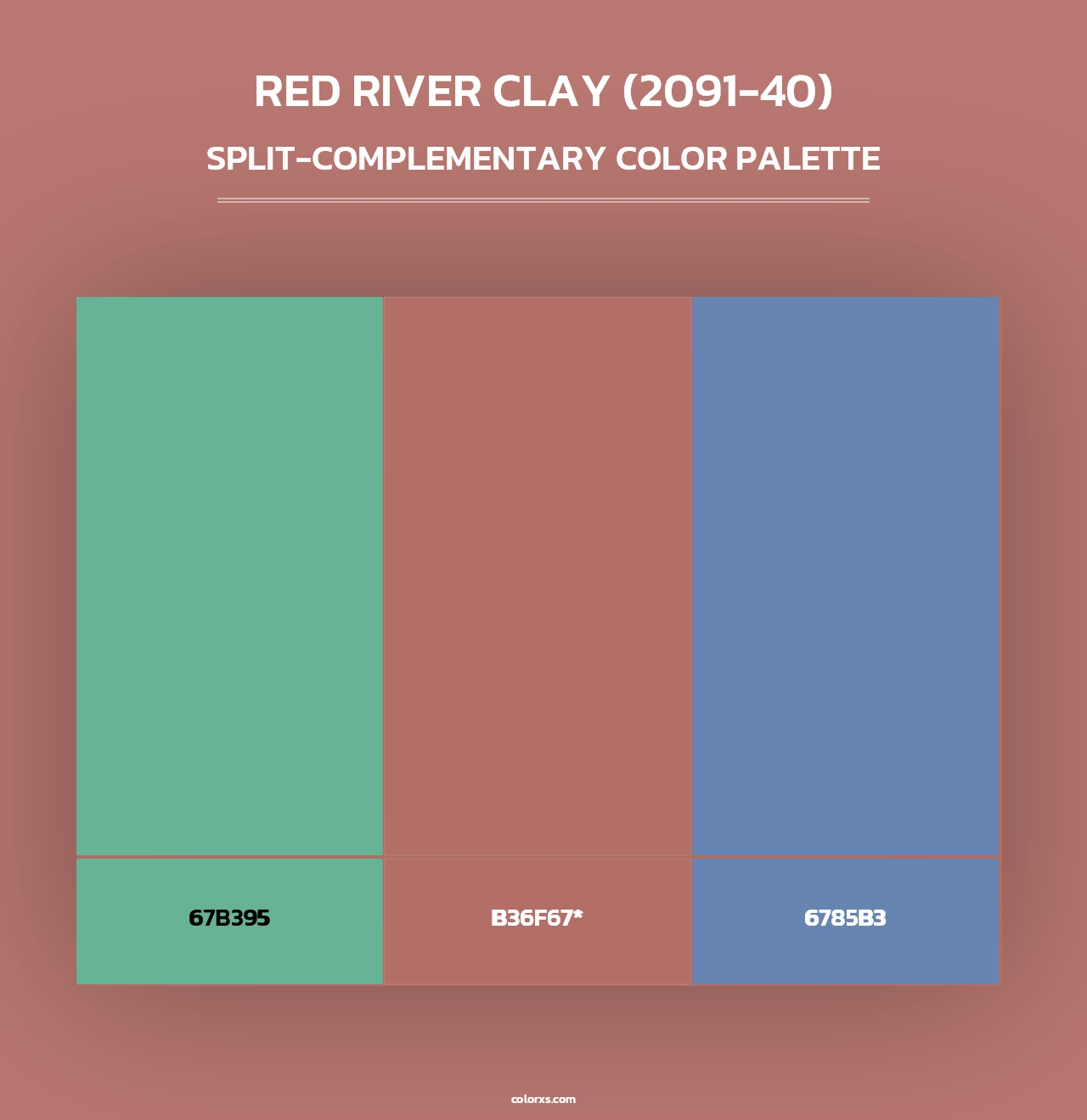 Red River Clay (2091-40) - Split-Complementary Color Palette