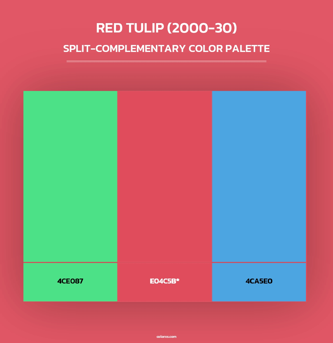 Red Tulip (2000-30) - Split-Complementary Color Palette