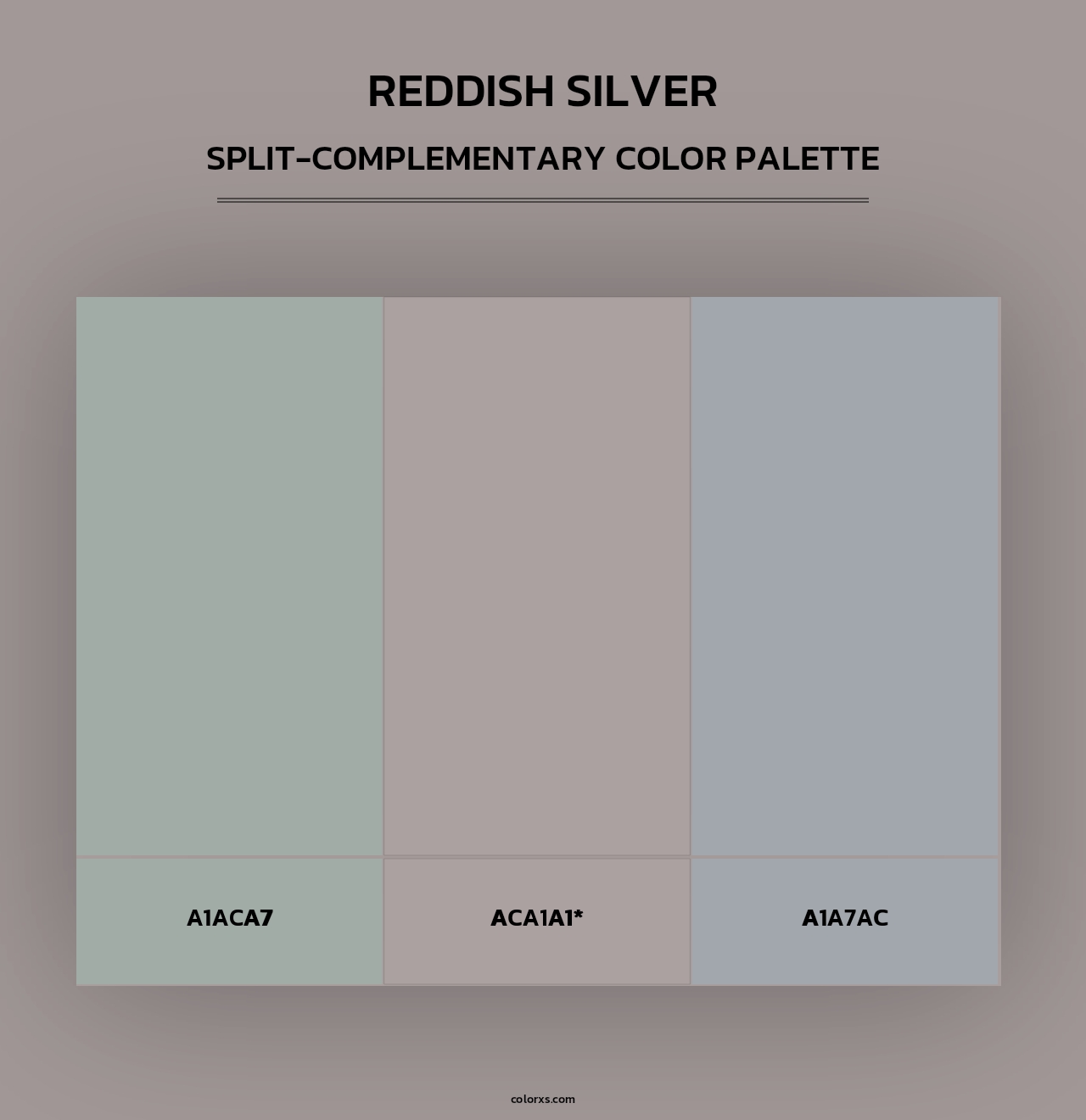 Reddish Silver - Split-Complementary Color Palette