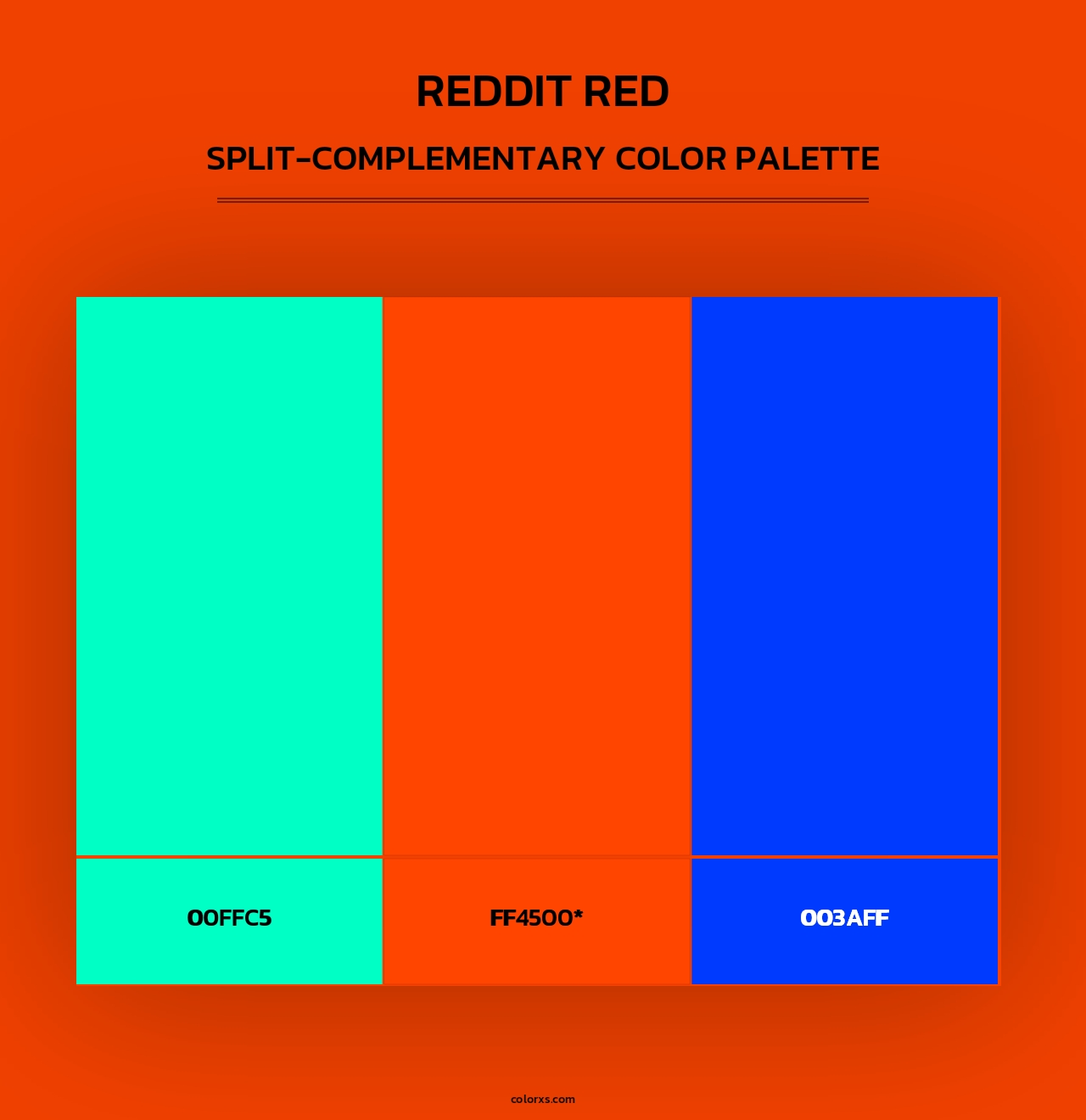 Reddit Red - Split-Complementary Color Palette