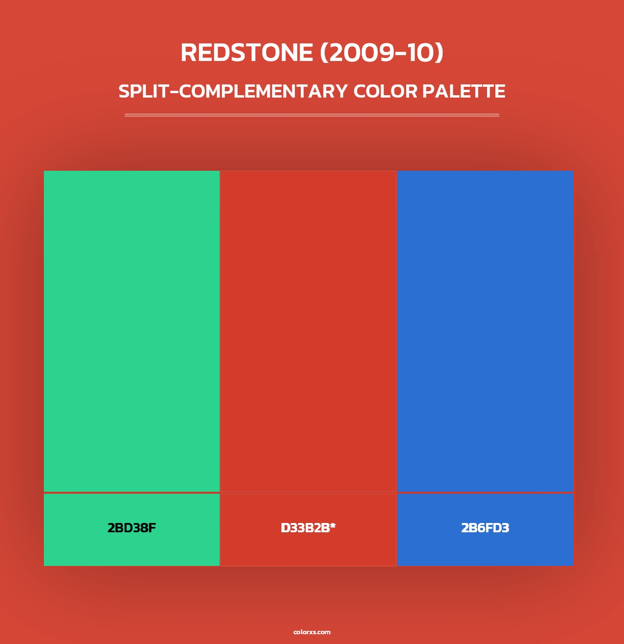 Redstone (2009-10) - Split-Complementary Color Palette
