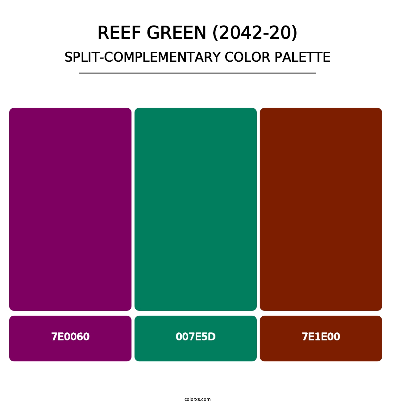 Reef Green (2042-20) - Split-Complementary Color Palette