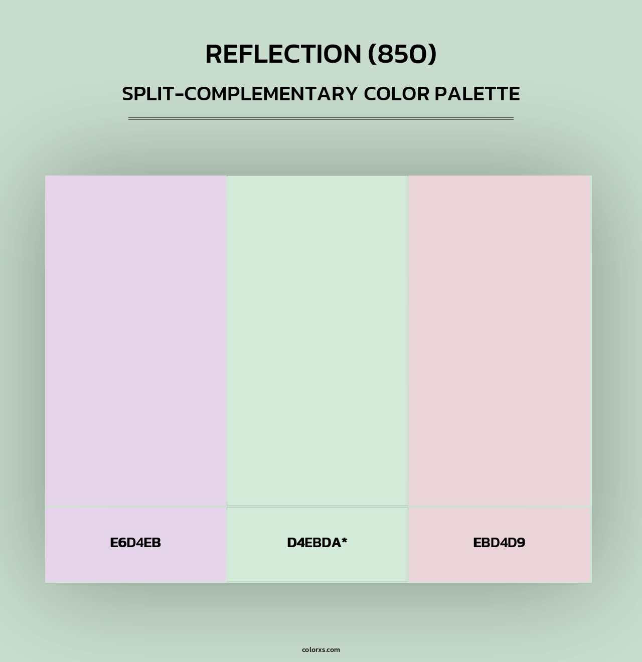 Reflection (850) - Split-Complementary Color Palette
