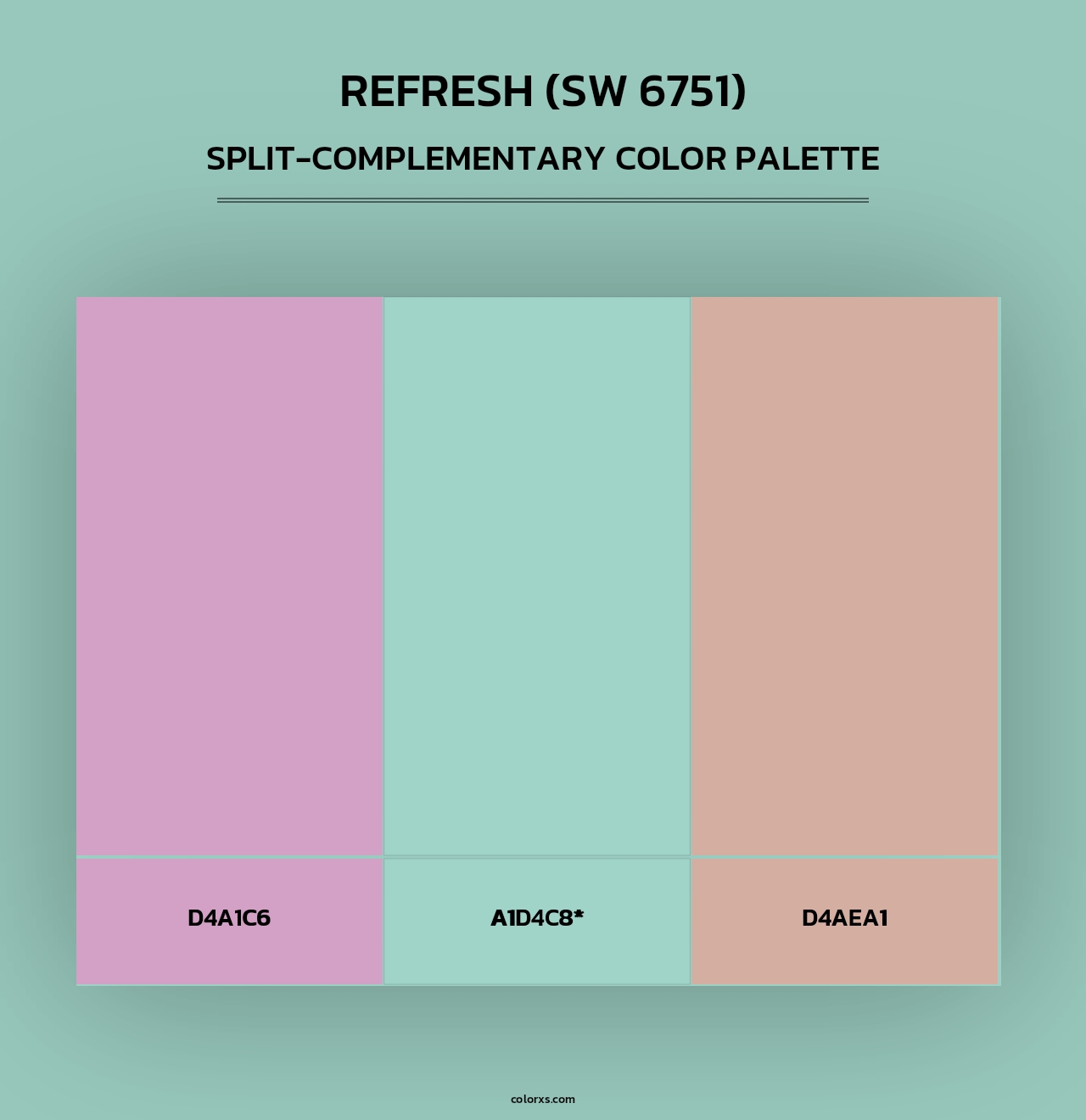 Refresh (SW 6751) - Split-Complementary Color Palette