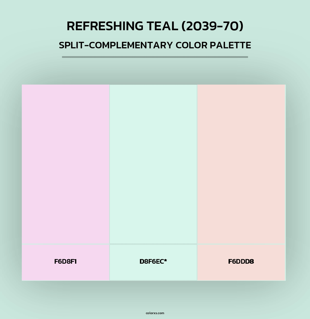 Refreshing Teal (2039-70) - Split-Complementary Color Palette