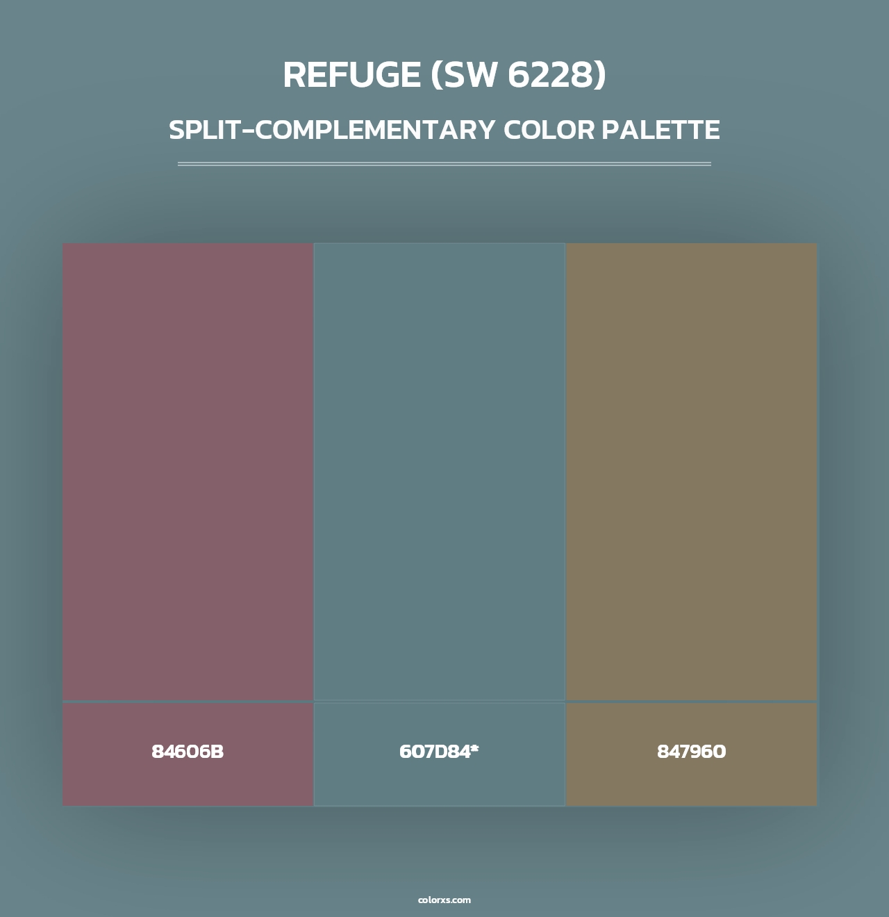 Refuge (SW 6228) - Split-Complementary Color Palette