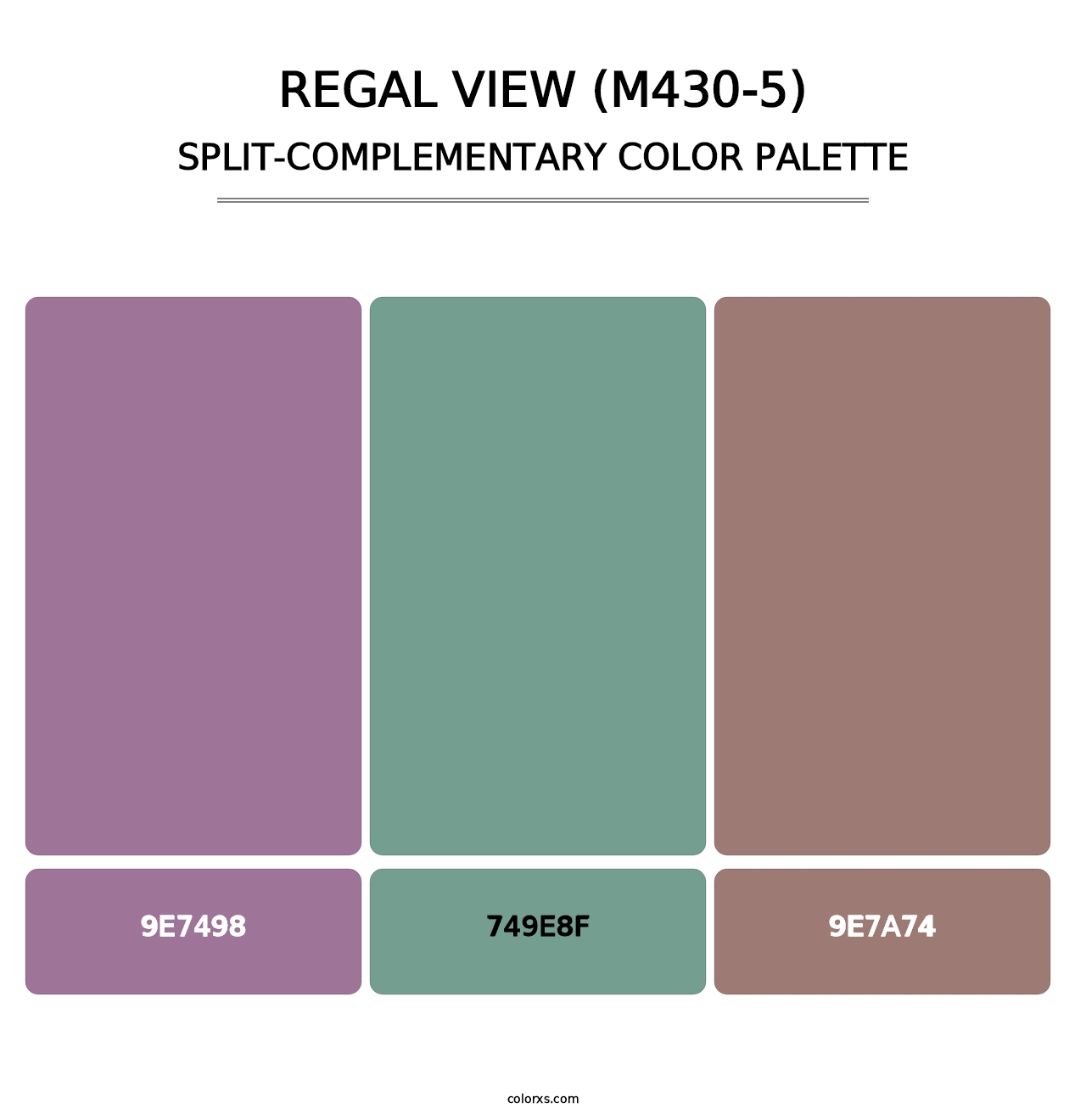 Regal View (M430-5) - Split-Complementary Color Palette
