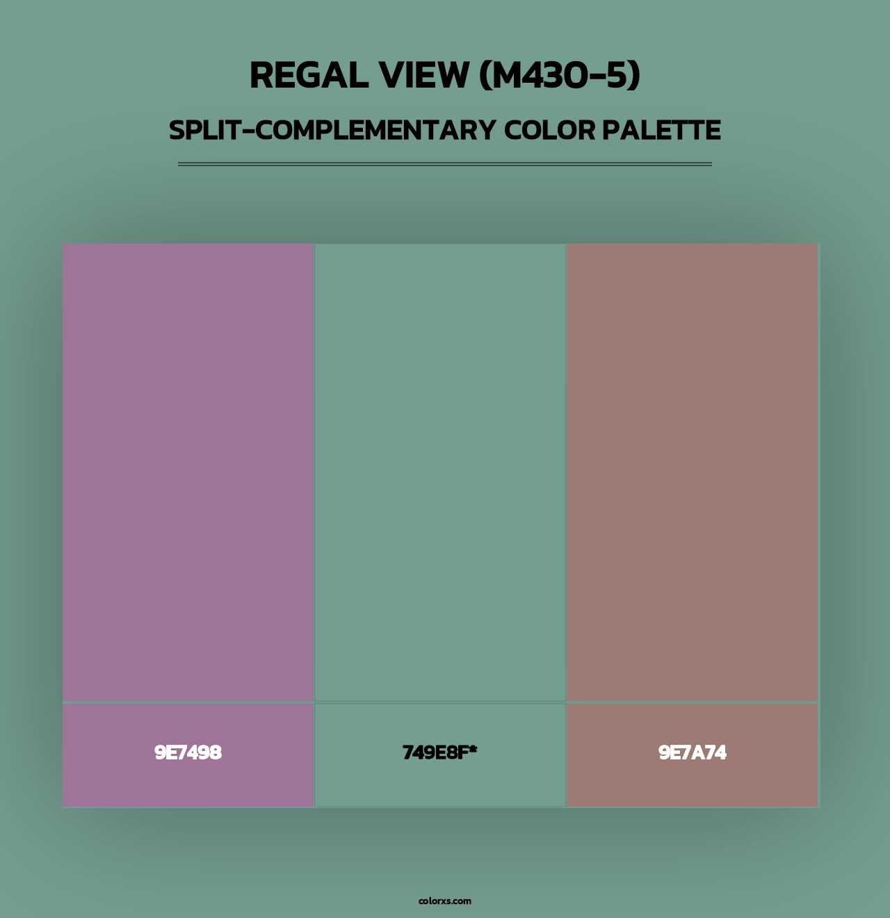 Regal View (M430-5) - Split-Complementary Color Palette