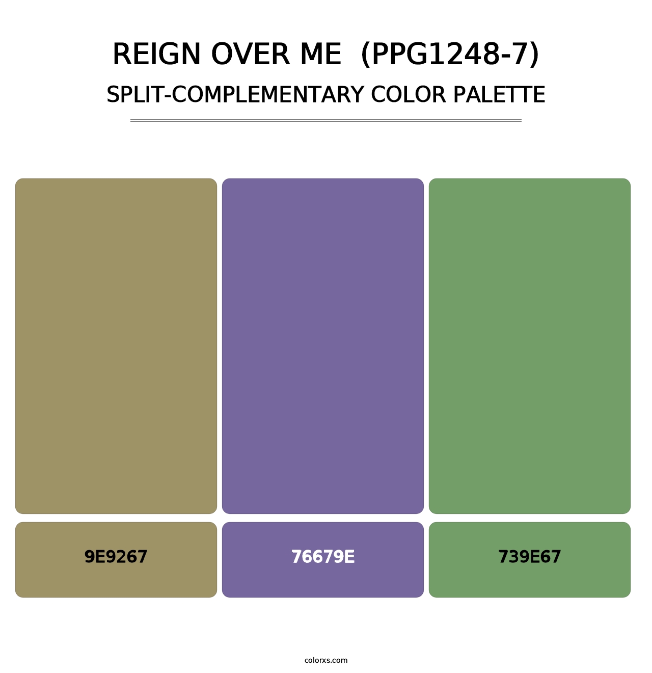 Reign Over Me  (PPG1248-7) - Split-Complementary Color Palette