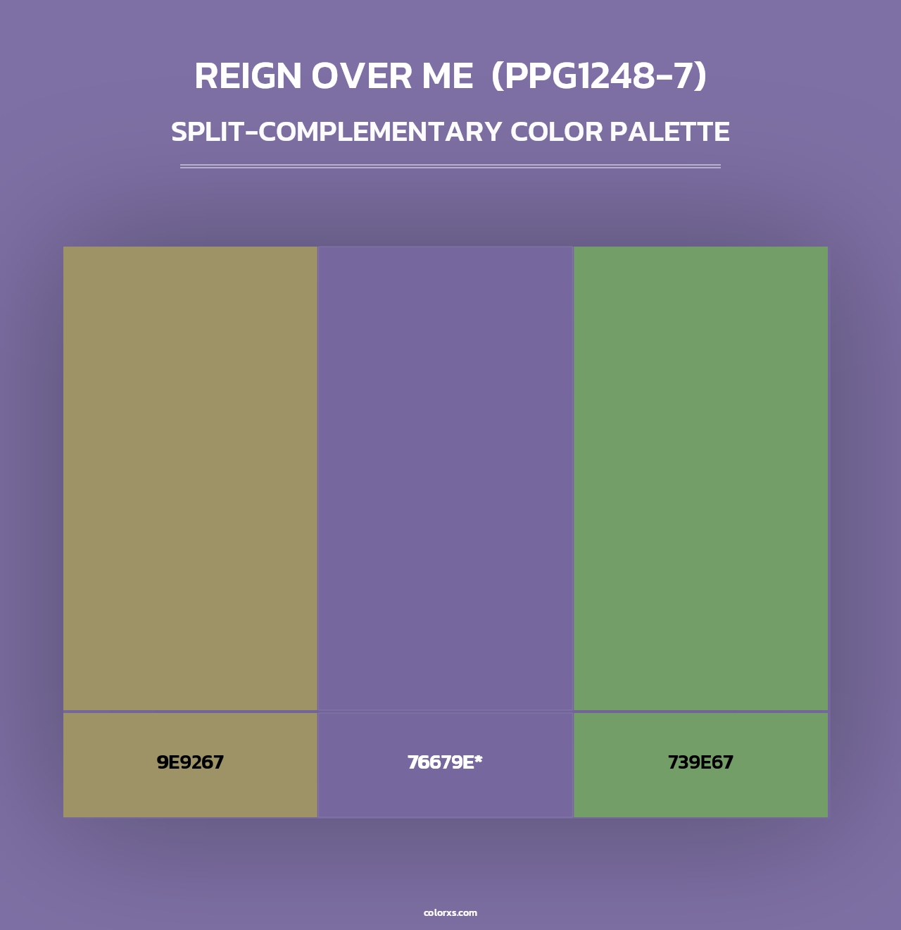 Reign Over Me  (PPG1248-7) - Split-Complementary Color Palette
