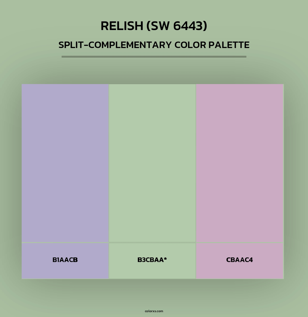 Relish (SW 6443) - Split-Complementary Color Palette