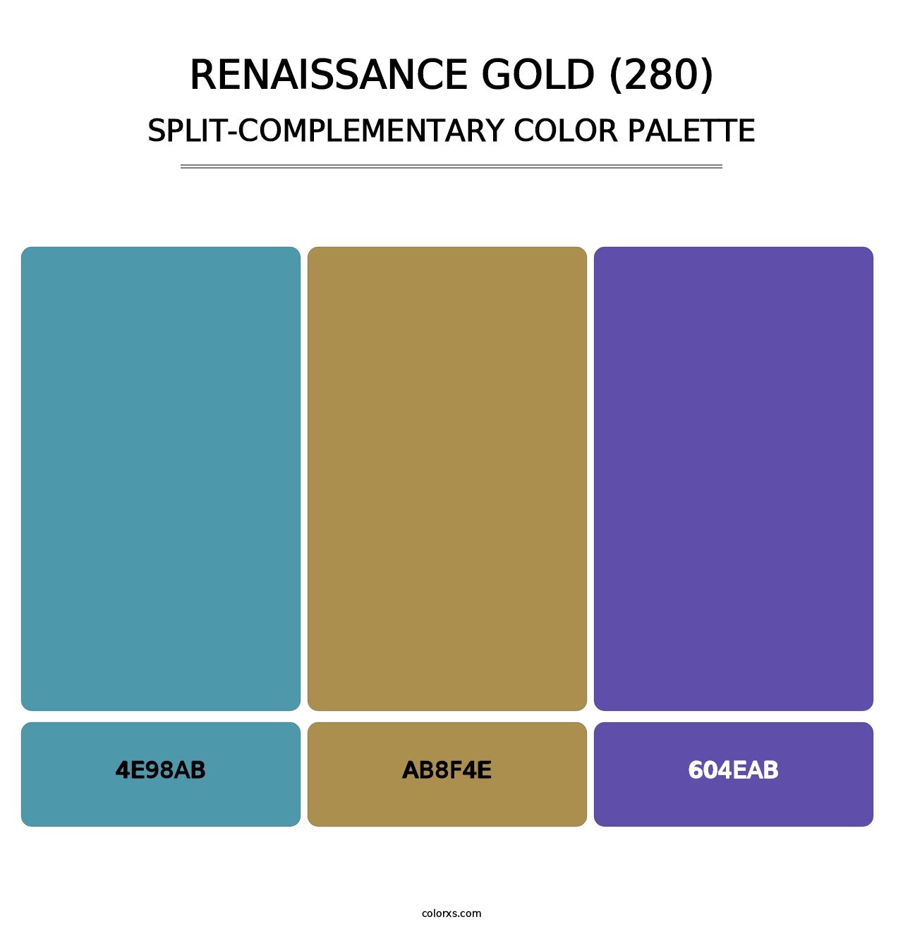 Renaissance Gold (280) - Split-Complementary Color Palette
