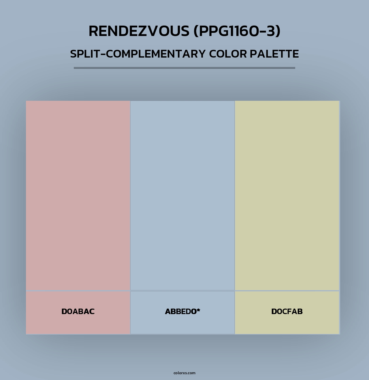 Rendezvous (PPG1160-3) - Split-Complementary Color Palette