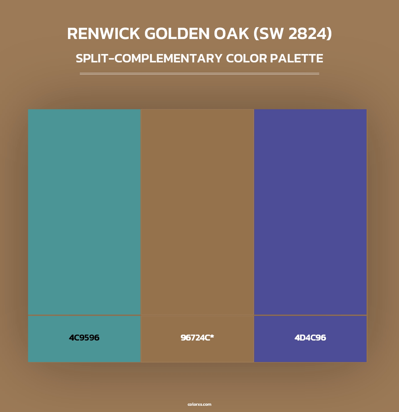 Renwick Golden Oak (SW 2824) - Split-Complementary Color Palette