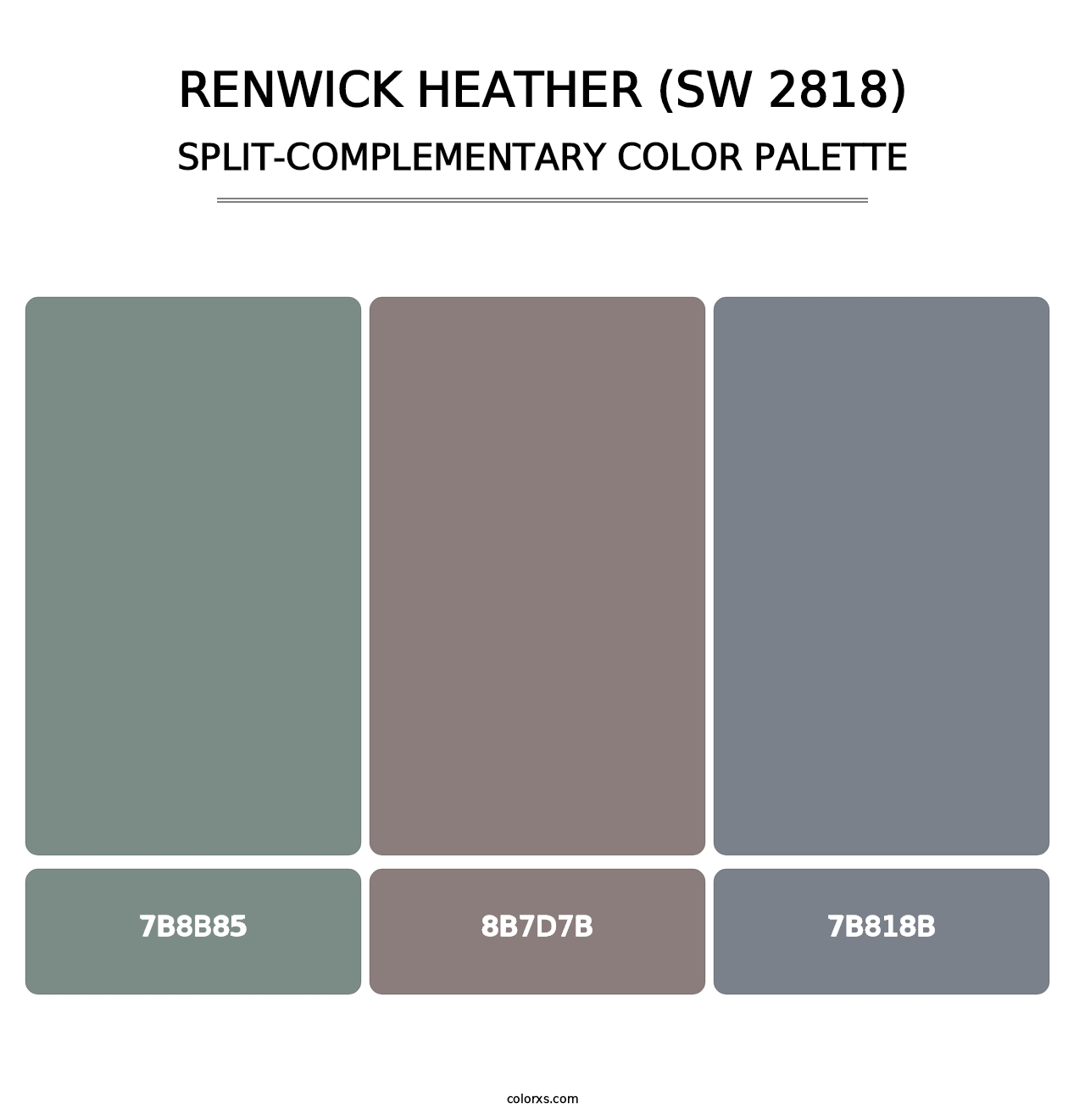Renwick Heather (SW 2818) - Split-Complementary Color Palette