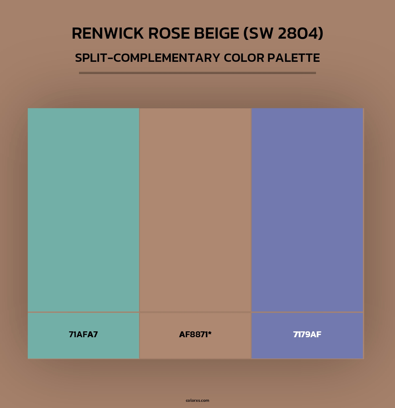 Renwick Rose Beige (SW 2804) - Split-Complementary Color Palette