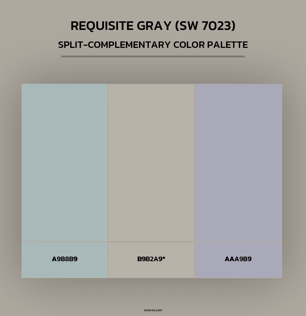Requisite Gray (SW 7023) - Split-Complementary Color Palette