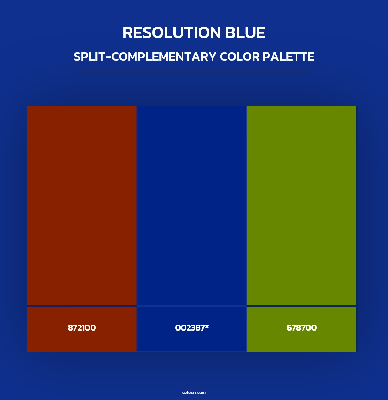 Resolution Blue - Split-Complementary Color Palette