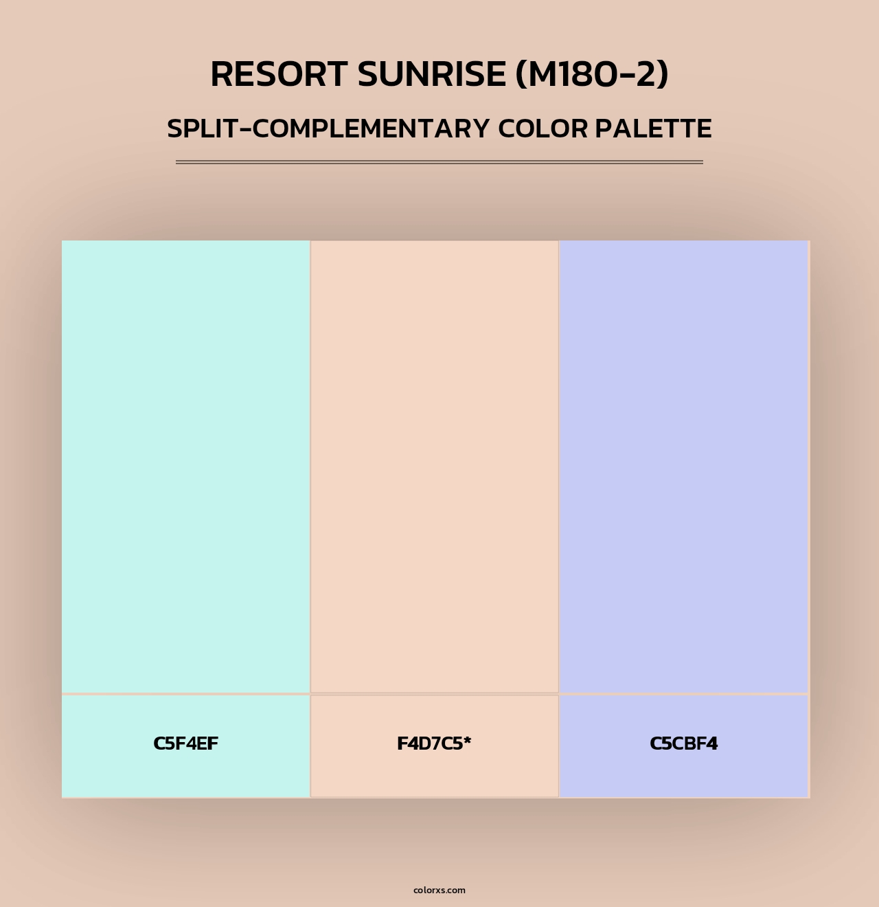 Resort Sunrise (M180-2) - Split-Complementary Color Palette