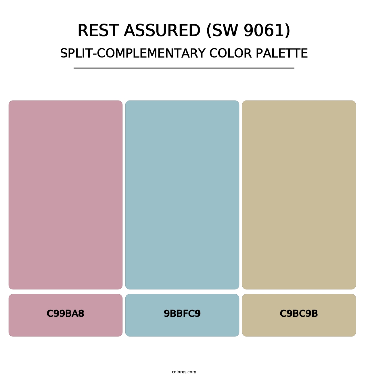 Rest Assured (SW 9061) - Split-Complementary Color Palette