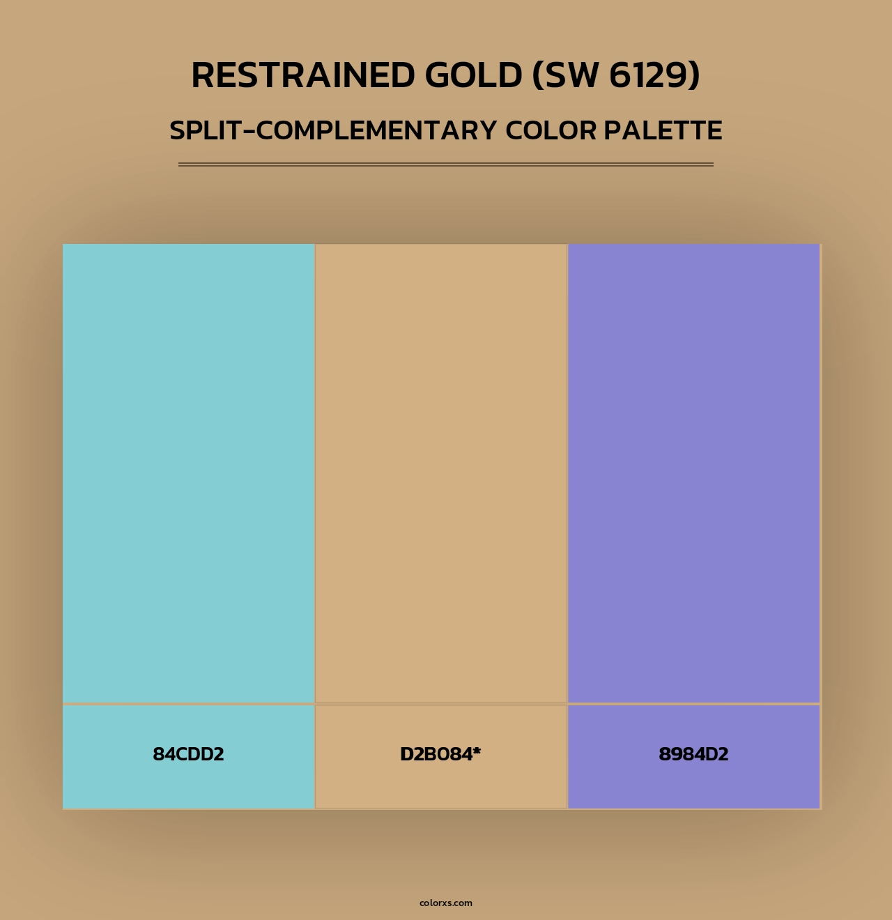 Restrained Gold (SW 6129) - Split-Complementary Color Palette