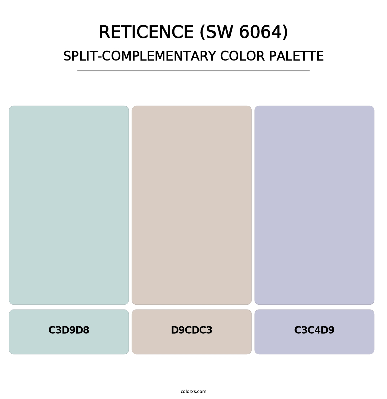 Reticence (SW 6064) - Split-Complementary Color Palette