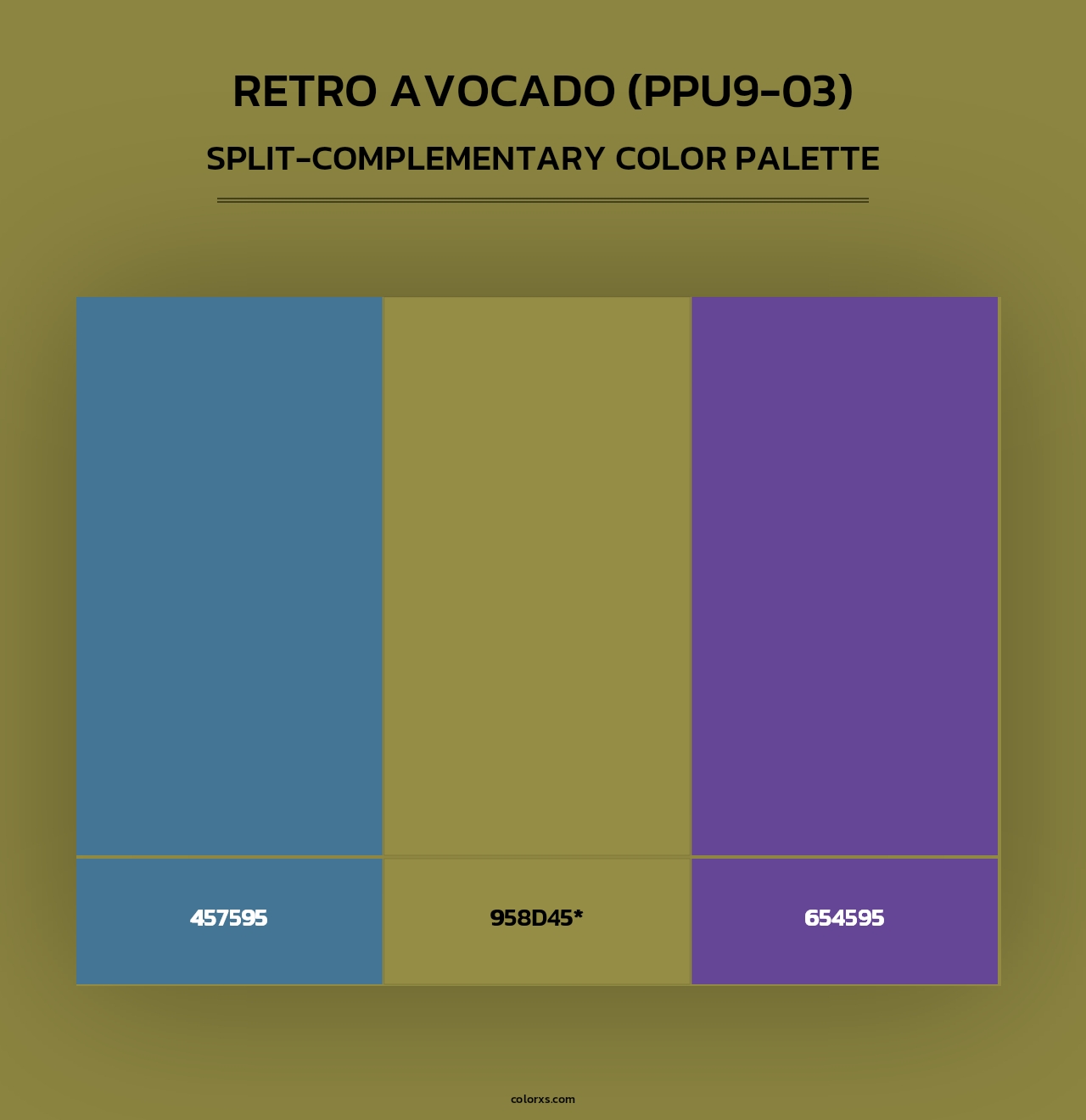 Retro Avocado (PPU9-03) - Split-Complementary Color Palette