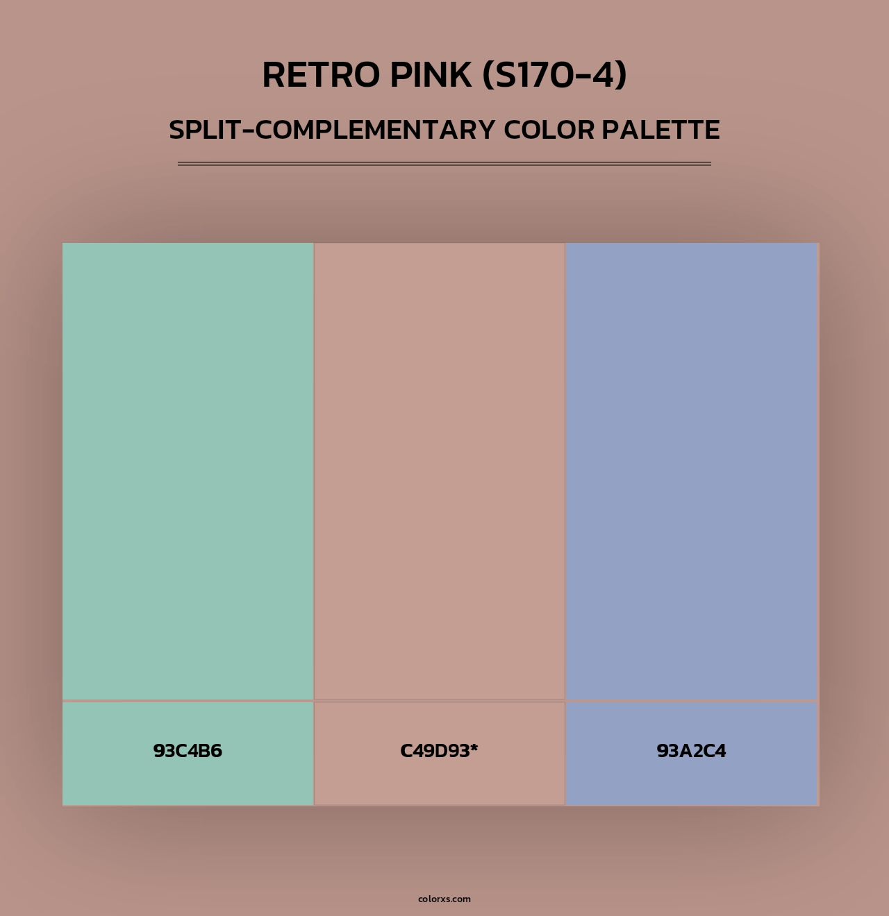 Retro Pink (S170-4) - Split-Complementary Color Palette