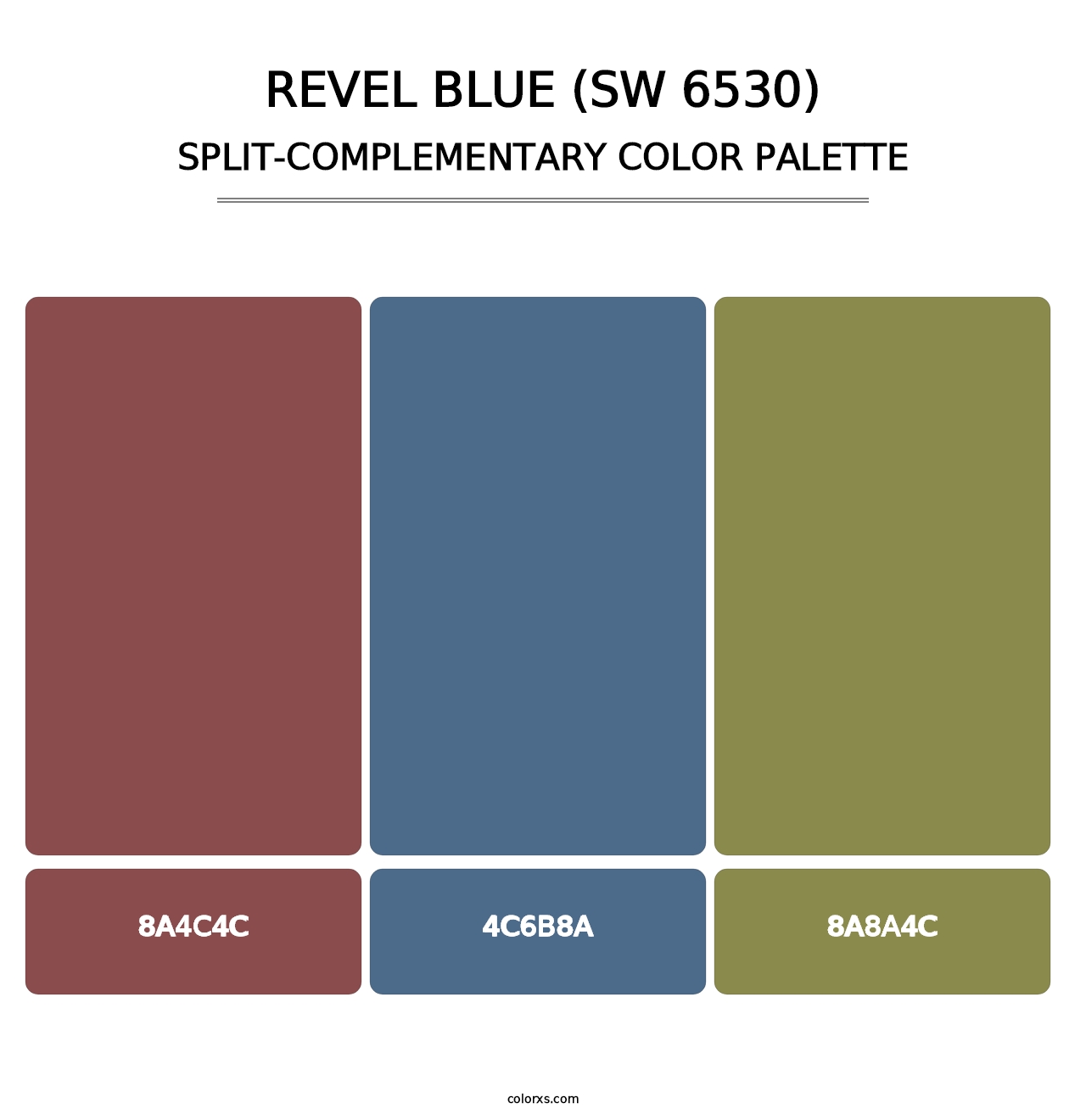 Revel Blue (SW 6530) - Split-Complementary Color Palette