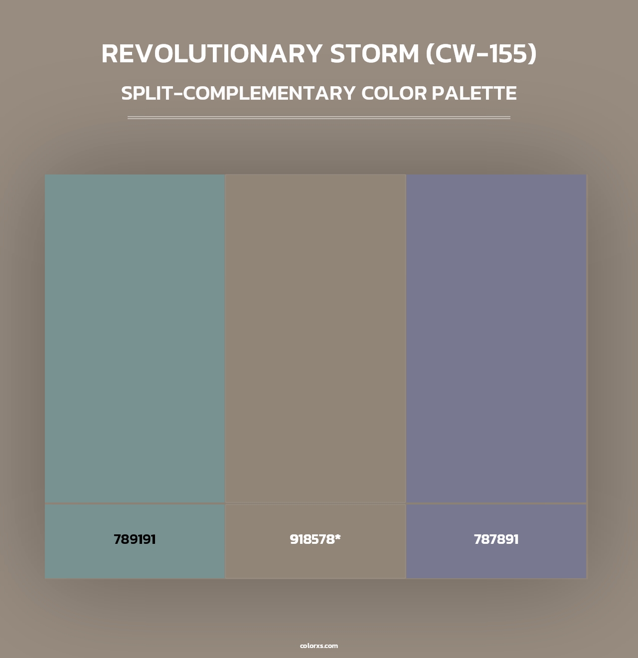 Revolutionary Storm (CW-155) - Split-Complementary Color Palette