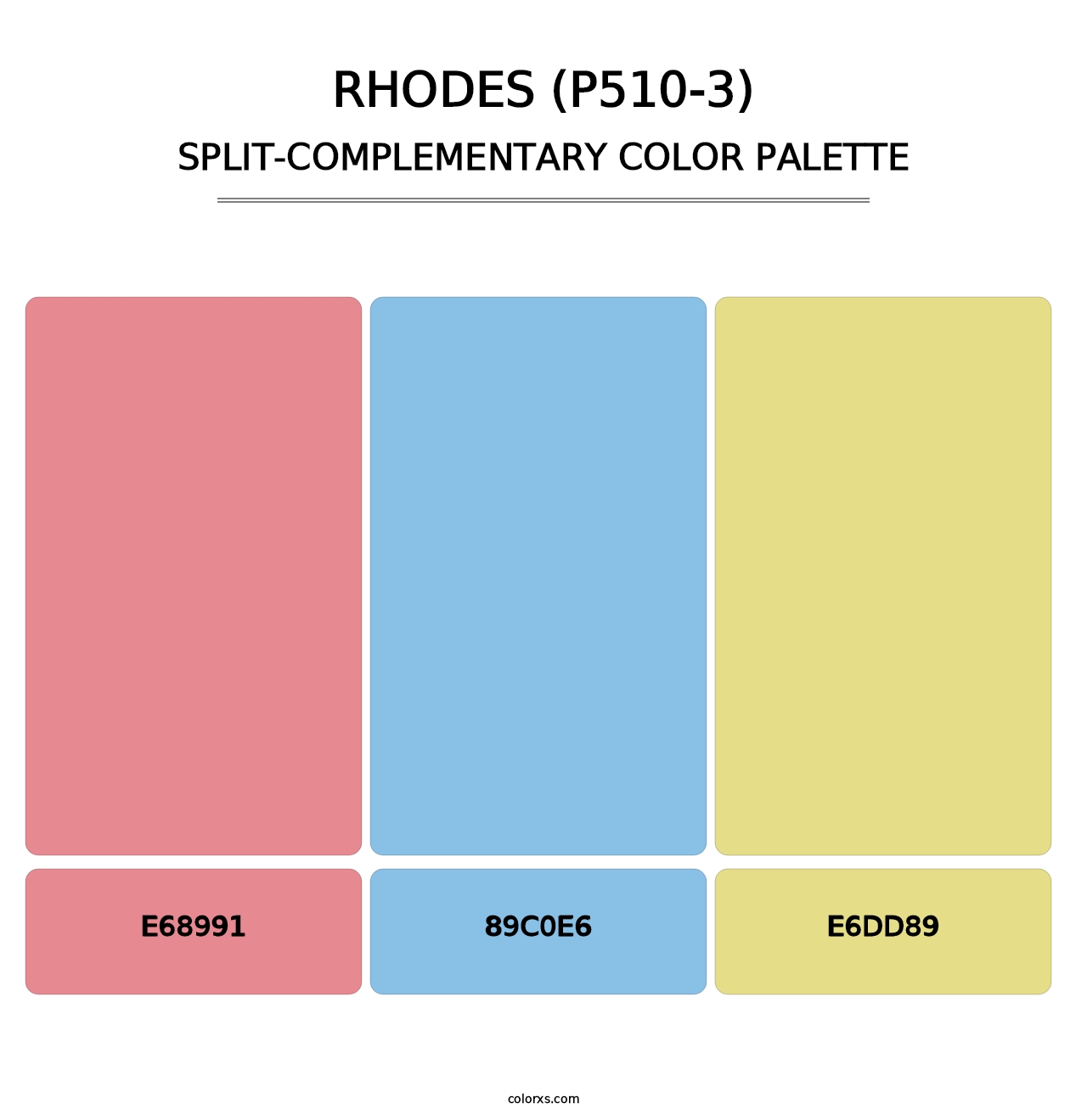 Rhodes (P510-3) - Split-Complementary Color Palette