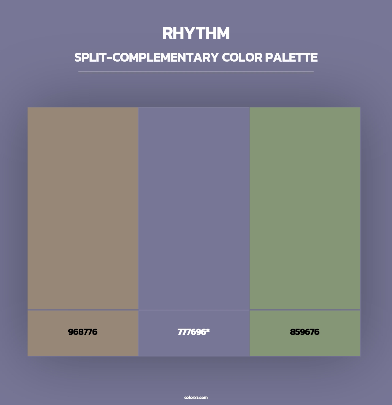 Rhythm - Split-Complementary Color Palette