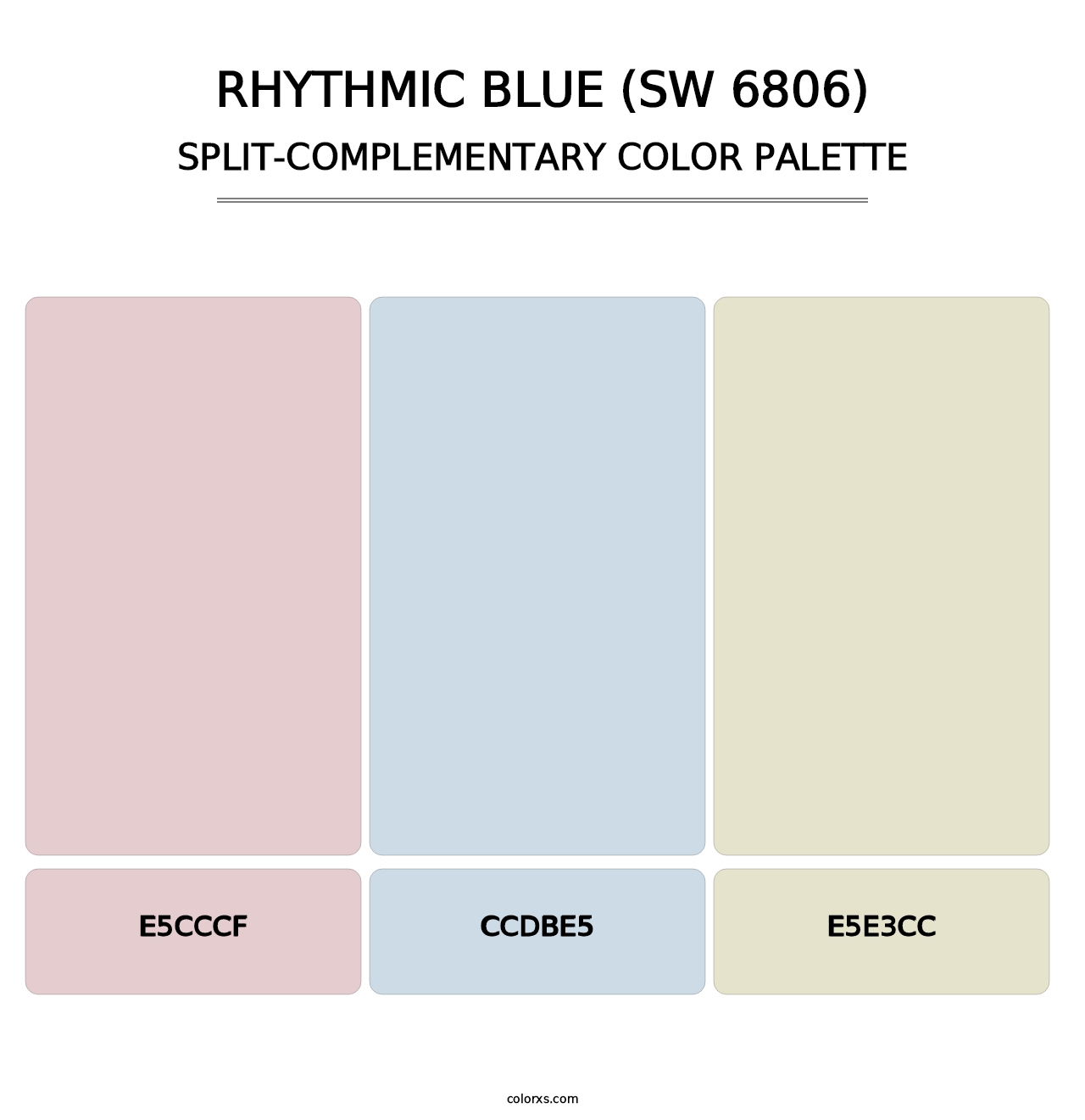 Rhythmic Blue (SW 6806) - Split-Complementary Color Palette