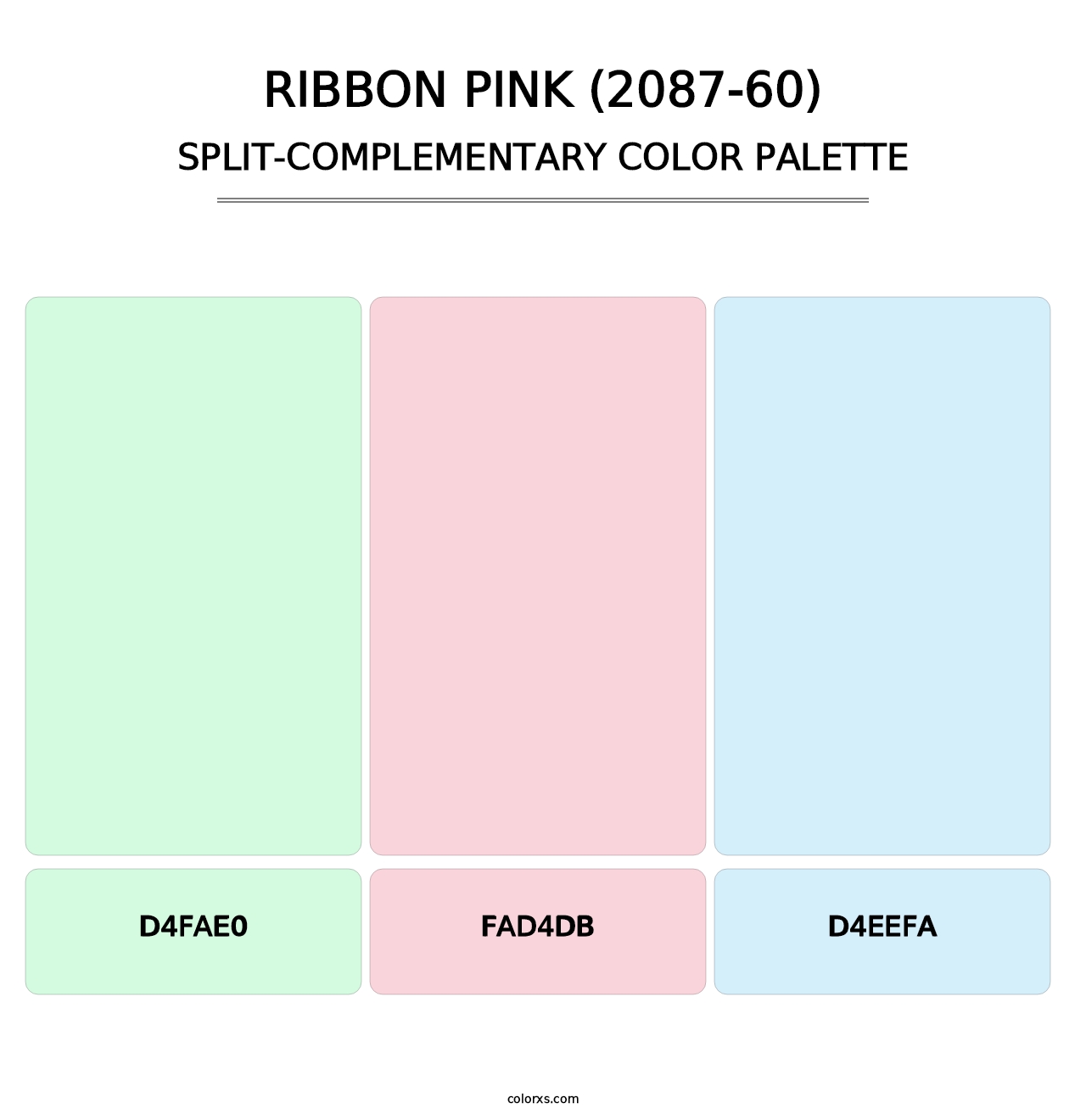 Ribbon Pink (2087-60) - Split-Complementary Color Palette