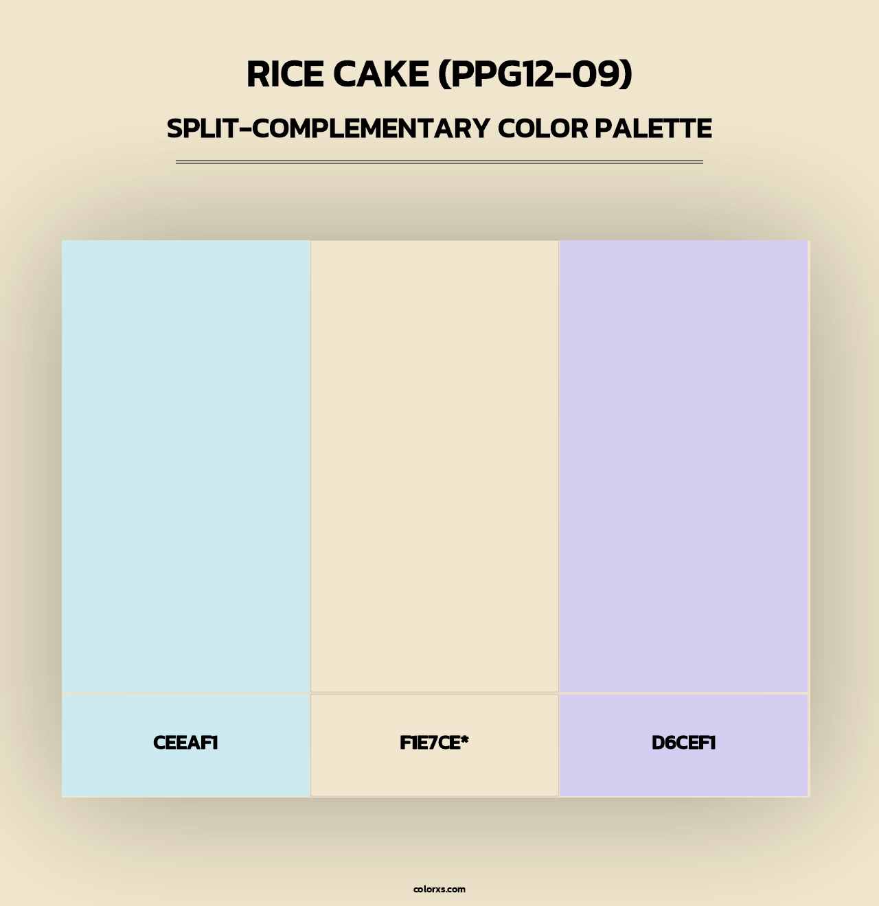 Rice Cake (PPG12-09) - Split-Complementary Color Palette