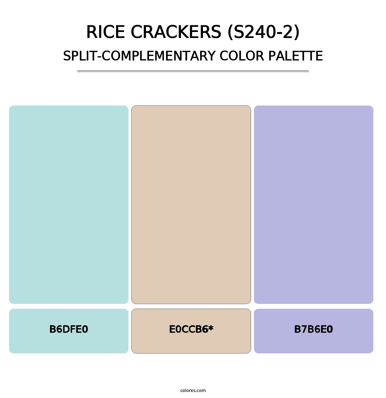 Rice Crackers (S240-2) - Split-Complementary Color Palette
