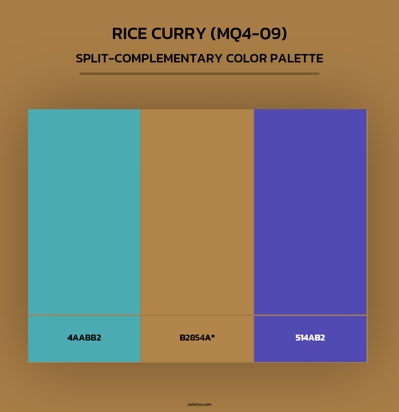 Rice Curry (MQ4-09) - Split-Complementary Color Palette