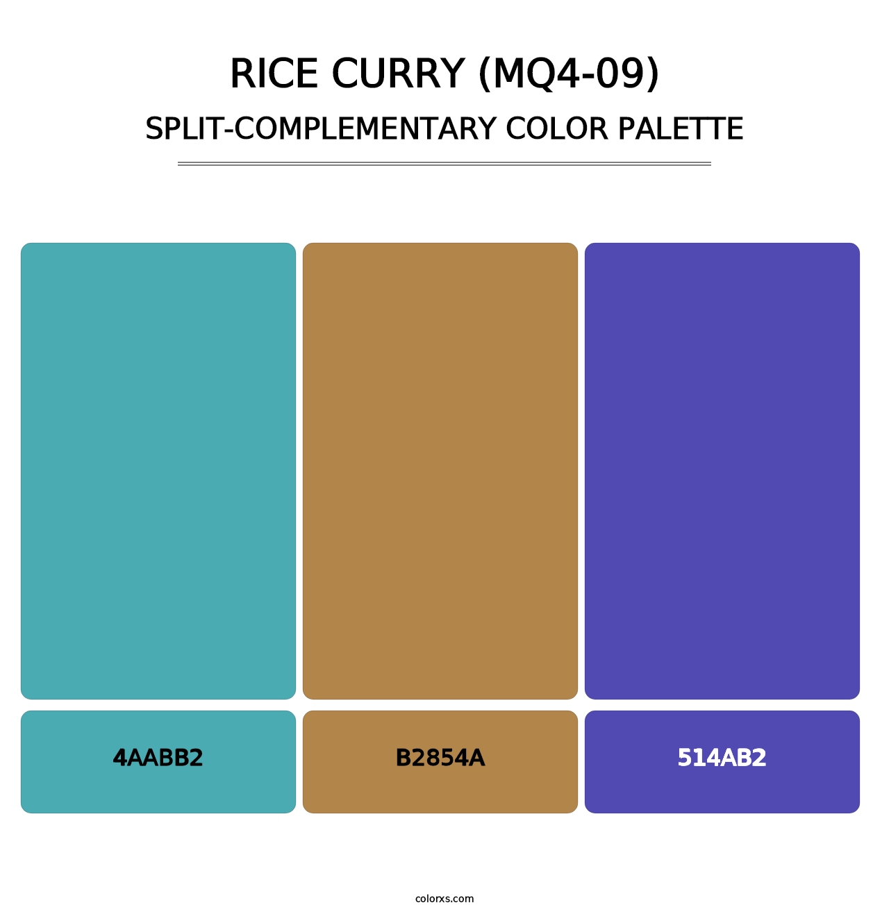 Rice Curry (MQ4-09) - Split-Complementary Color Palette