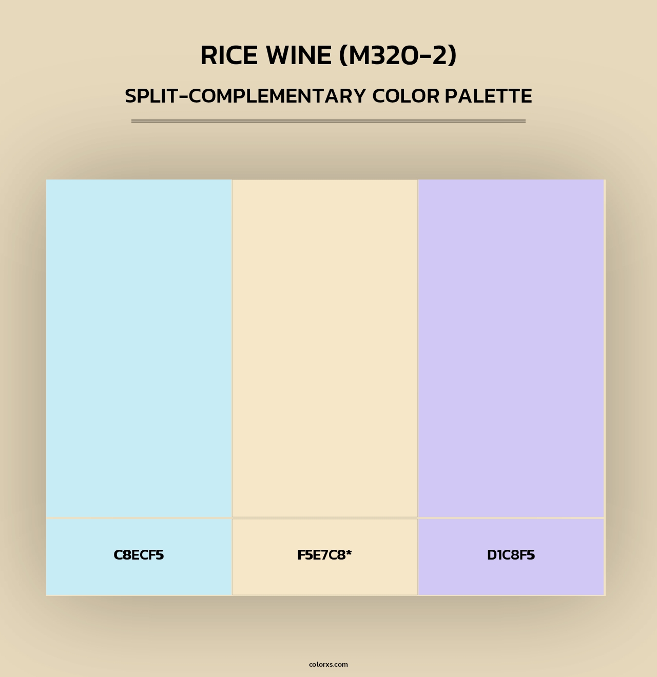 Rice Wine (M320-2) - Split-Complementary Color Palette