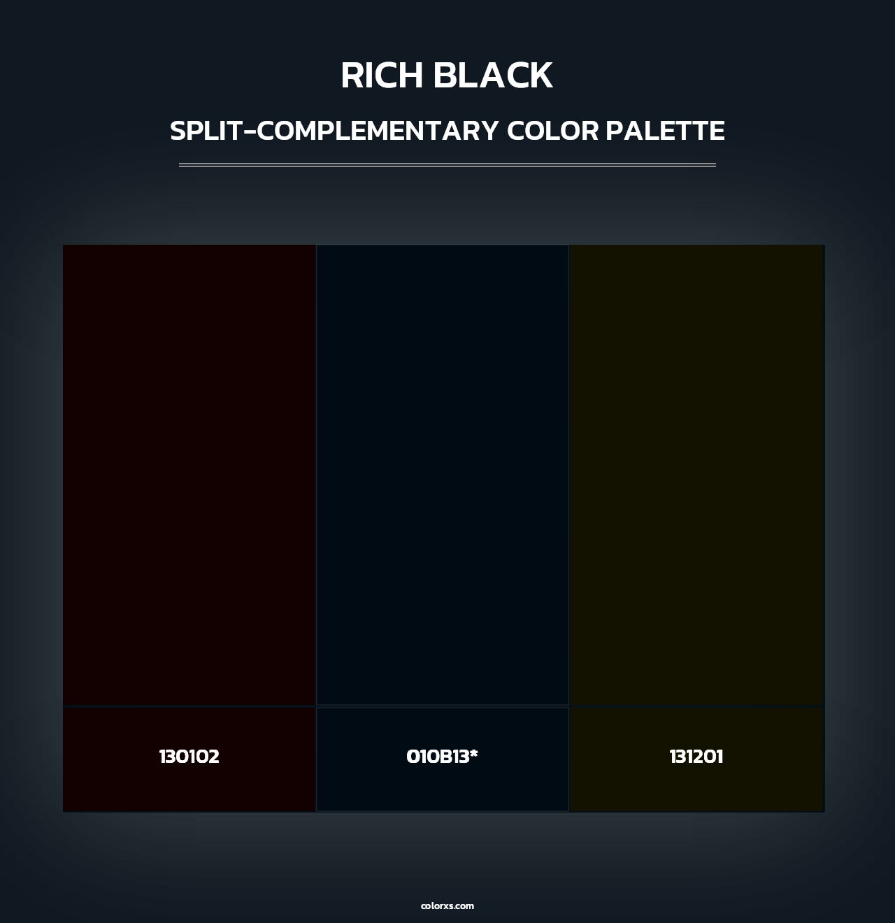 Rich Black - Split-Complementary Color Palette