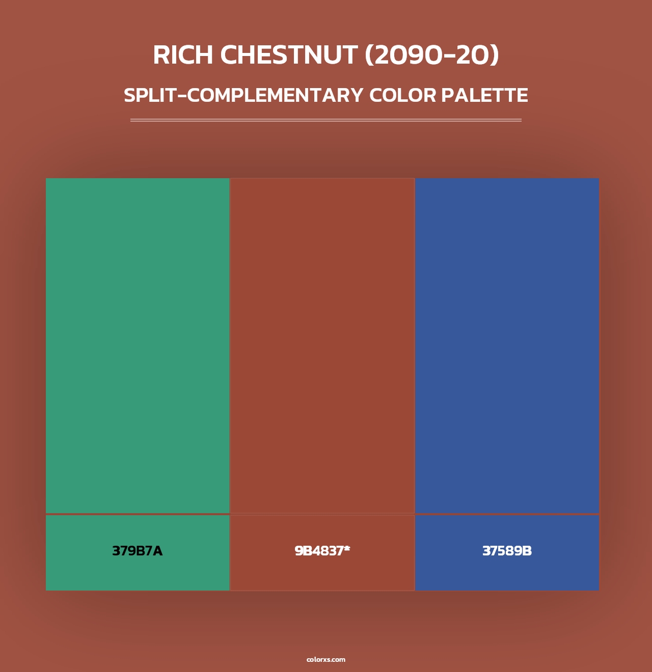 Rich Chestnut (2090-20) - Split-Complementary Color Palette