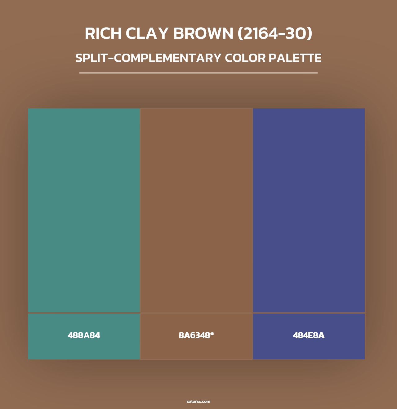 Rich Clay Brown (2164-30) - Split-Complementary Color Palette