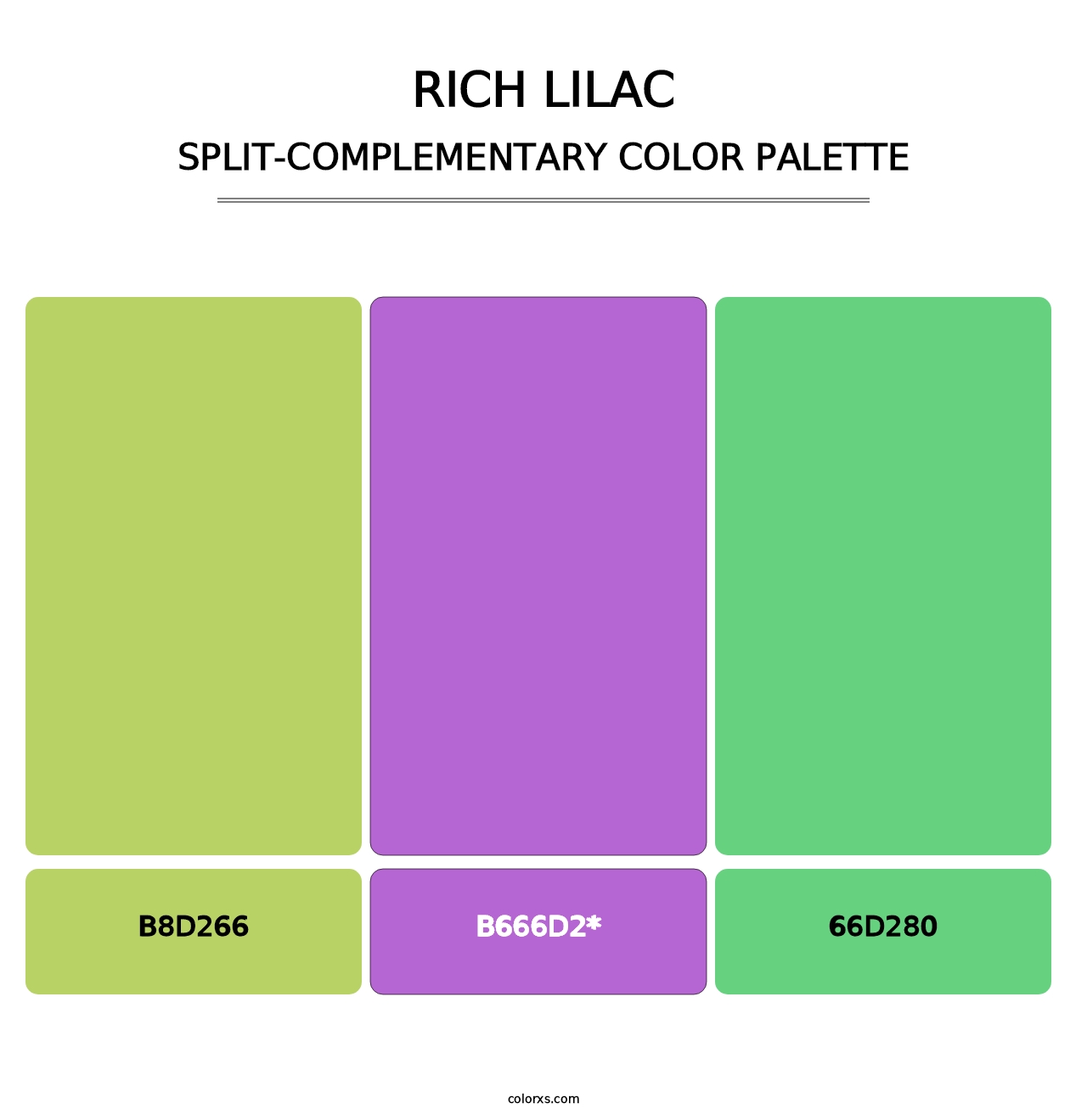 Rich Lilac - Split-Complementary Color Palette