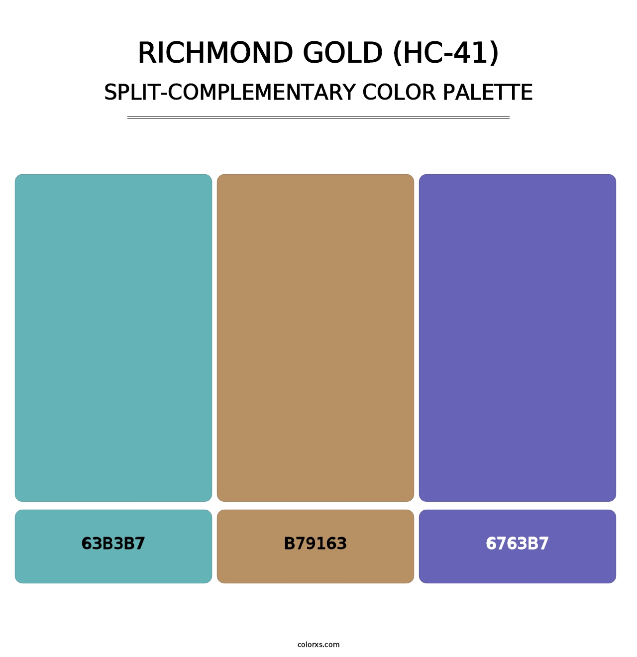 Richmond Gold (HC-41) - Split-Complementary Color Palette