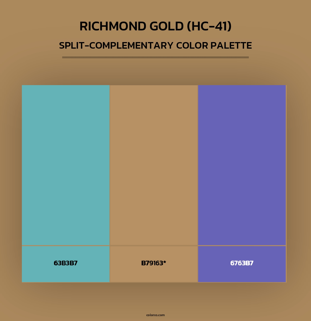 Richmond Gold (HC-41) - Split-Complementary Color Palette