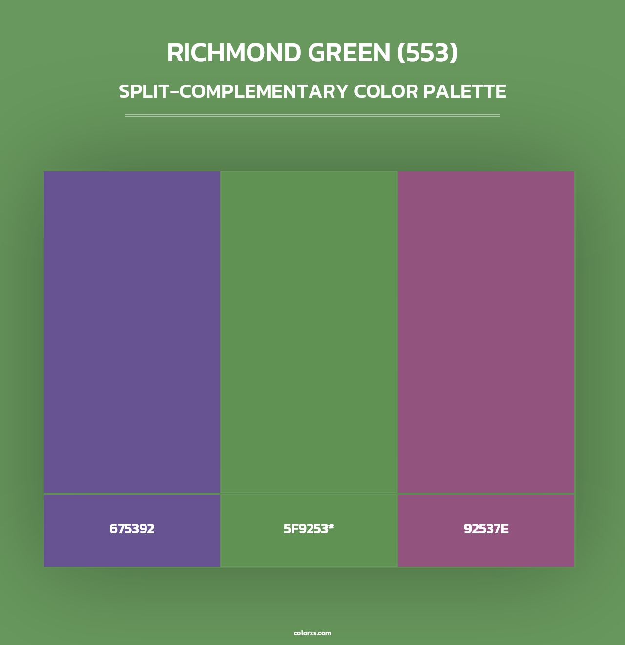 Richmond Green (553) - Split-Complementary Color Palette