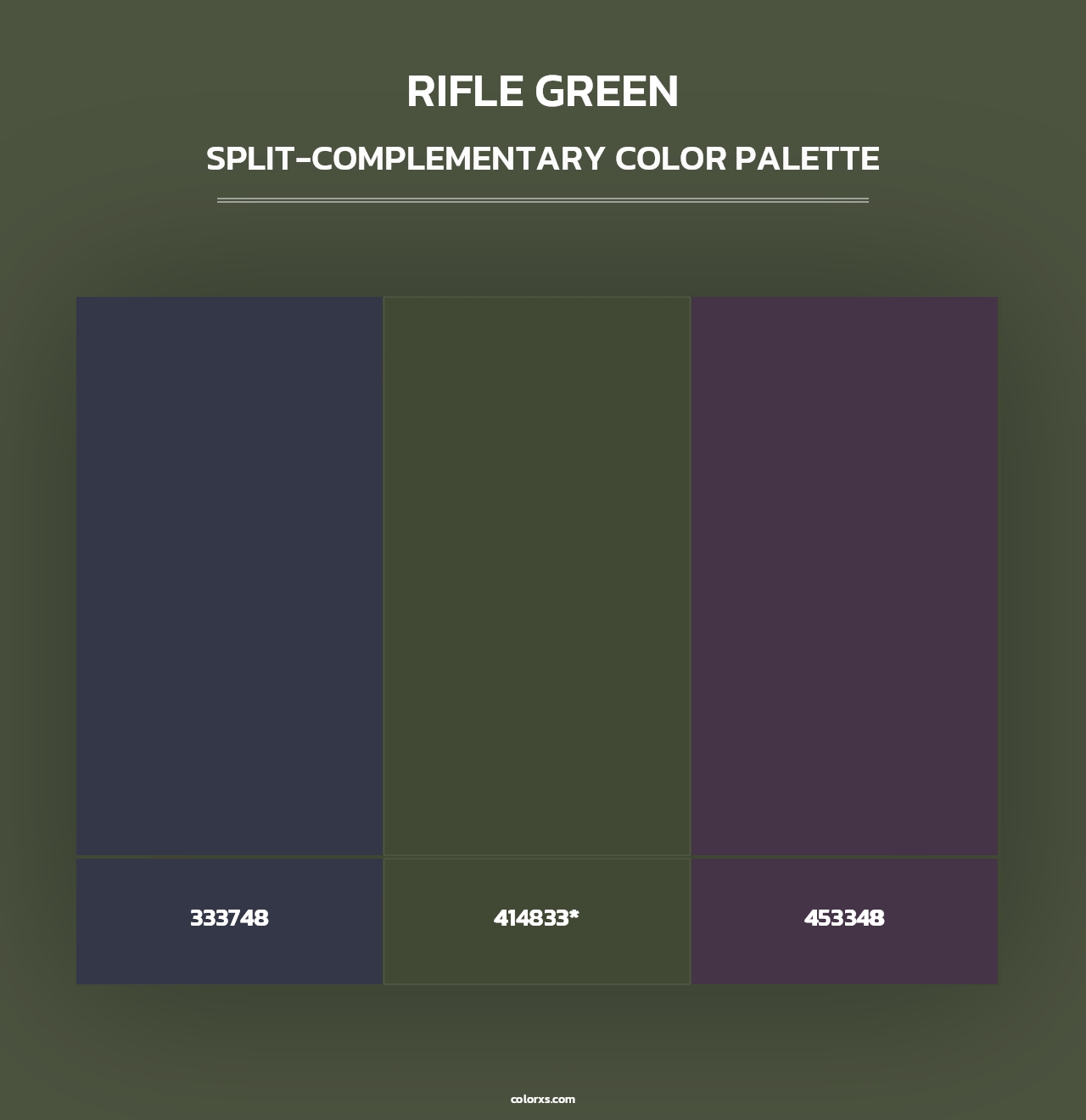 Rifle Green - Split-Complementary Color Palette